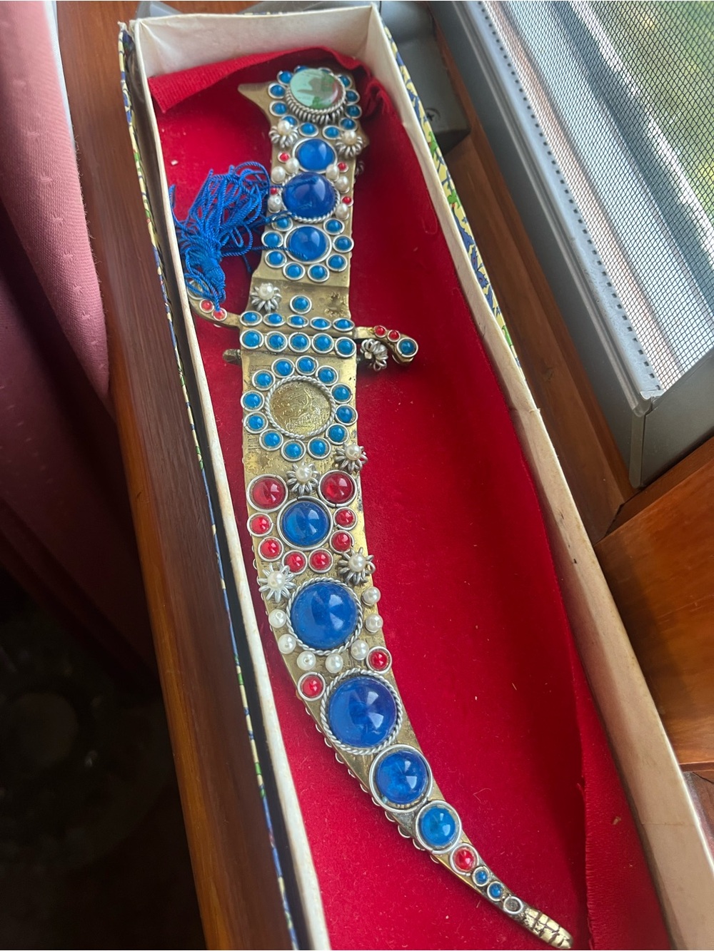 Turkish embellished curved dagger.